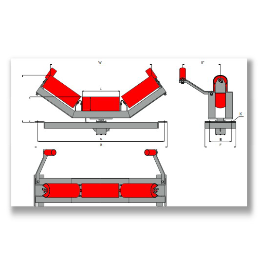 CEMA E Self-Aligning Troughing Idlers