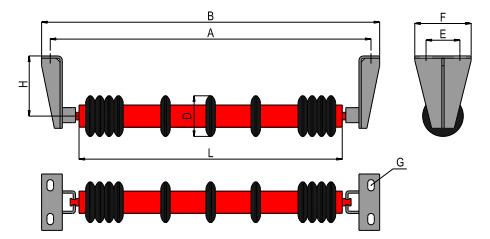 rubber disc return roller