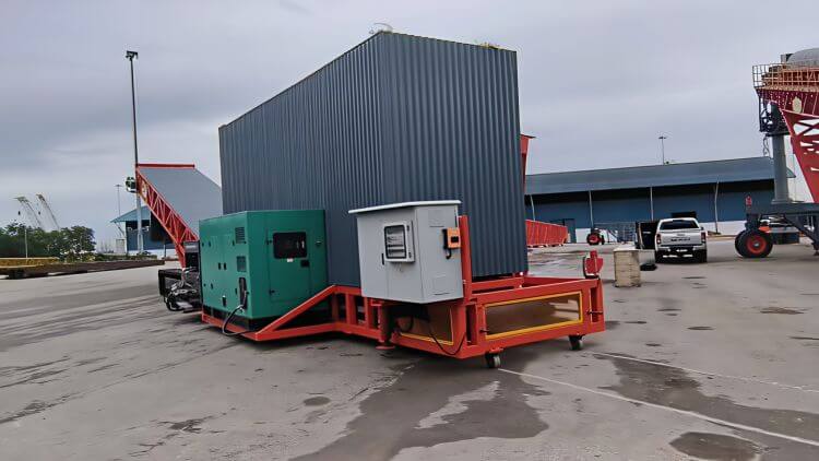 mobile truck unloader