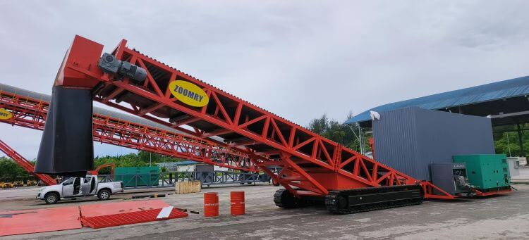 1800tph mobile truck unloader