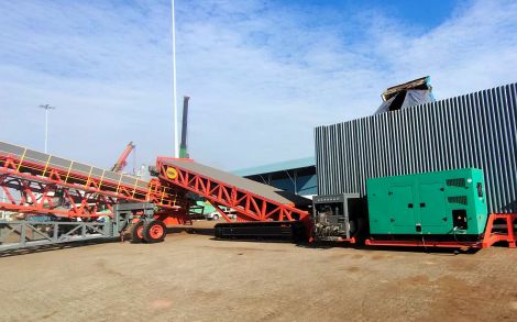 Port Bulk Material Handling Solution: Truck Unloader Combined with Mobile Ship Loader