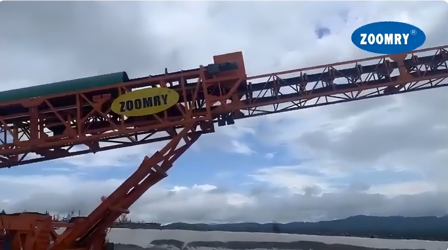 ZOOMRY Stacker Conveyor in Operation | Russia Site Sand & Gravel Handling