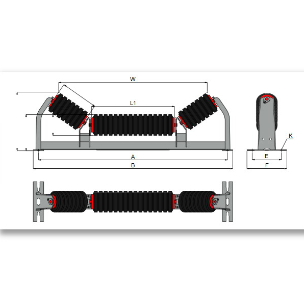 CEMA C Unequal Impact Troughing Idlers