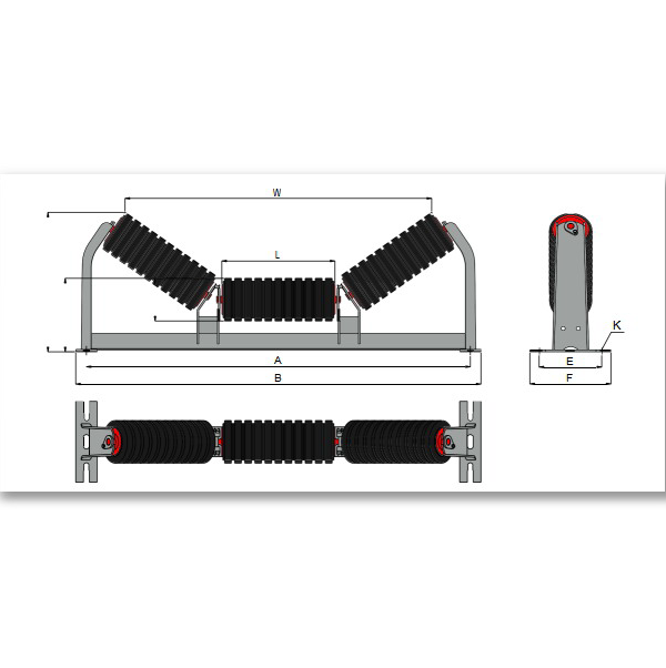 CEMA D Equal Impact Troughing Idlers