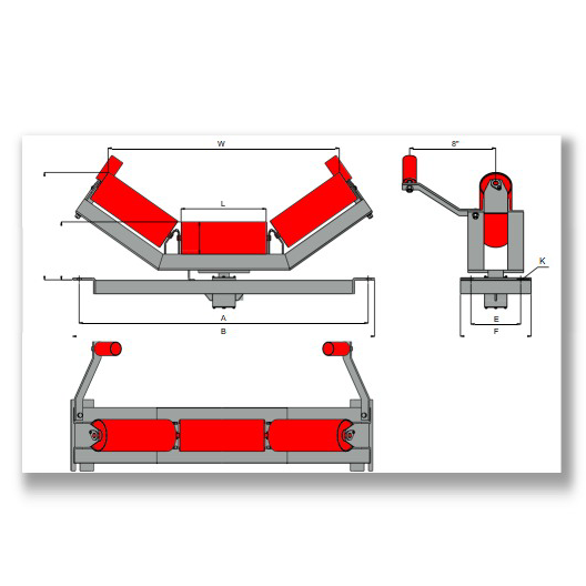 CEMA D Self-Aligning Troughing Idlers