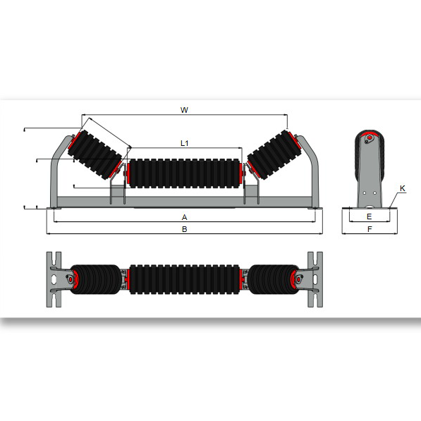 CEMA D Unequal Impact Troughing Idlers