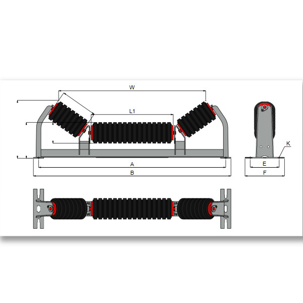 CEMA E Unequal Impact Troughing Idlers