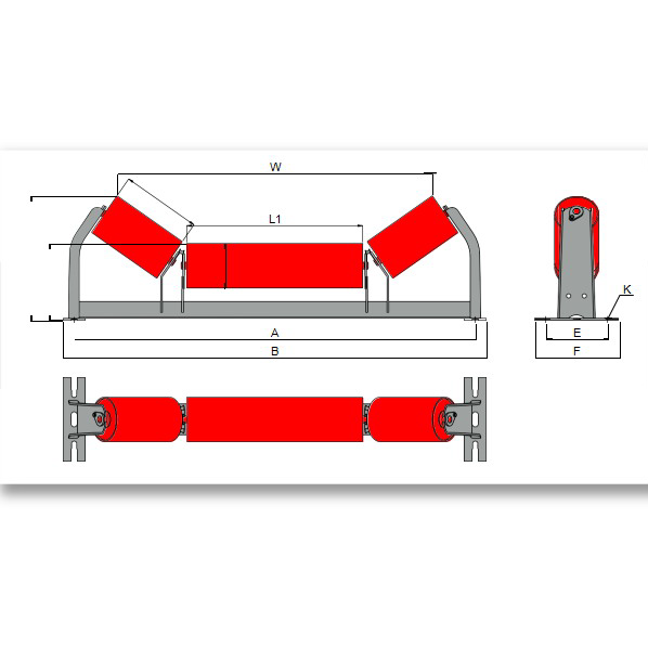 CEMA E Unequal Troughing Idlers