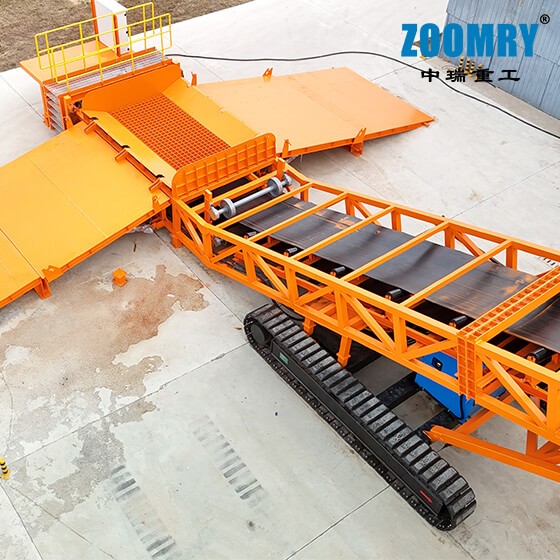 Truck unloader with two ramps